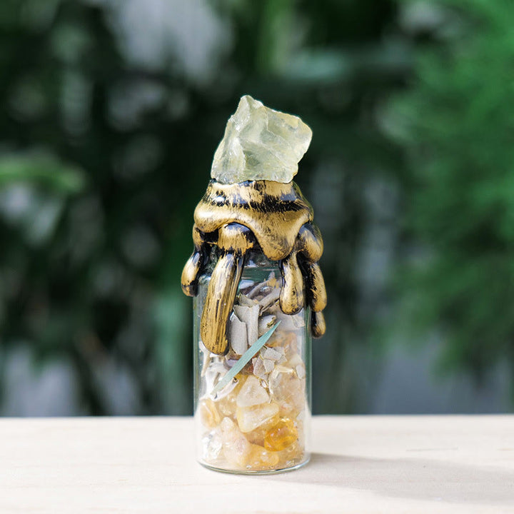 Olivenorma "Witch's Wish" - Natural Crystal Raw Stone Energy Bottle