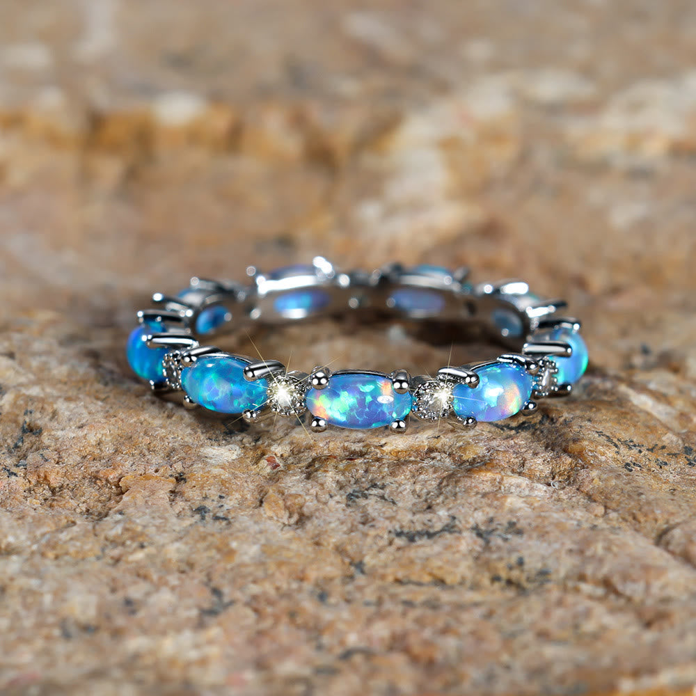 FREE Today: "Secret Energy" - Color Opal Retro Black Gold Ring - image 6