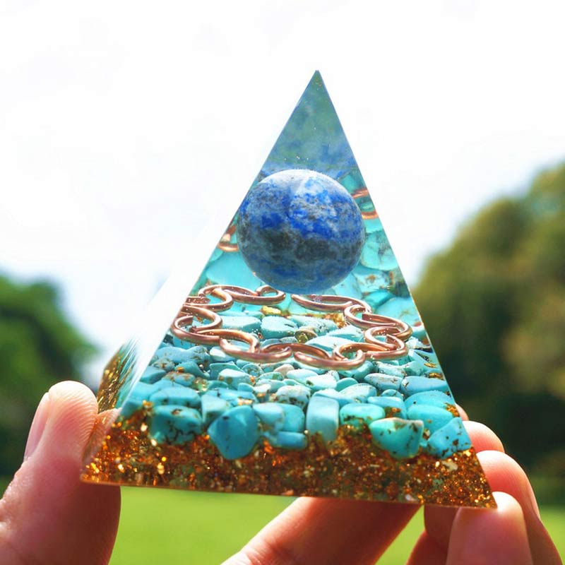 Lapis Lazuli Turquoise Orgone Pyramid