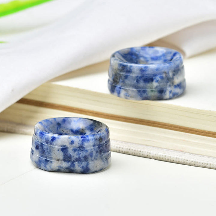 Olivenorma Natural Mineral Crystal Base Round Ball Holder Gemstone Decoration - Blue Sodalite - image 19