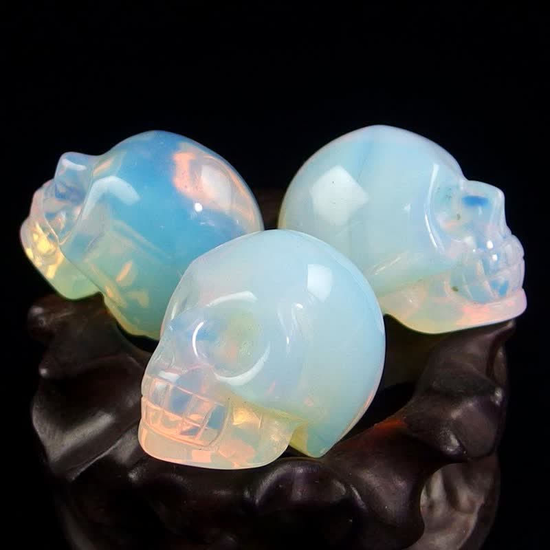 Olivenorma Opalite Crystal Skull Decoration