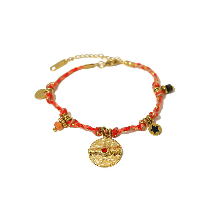 Olivenorma Bohemian 18k Stainless Steel Vintage Braided Bracelet