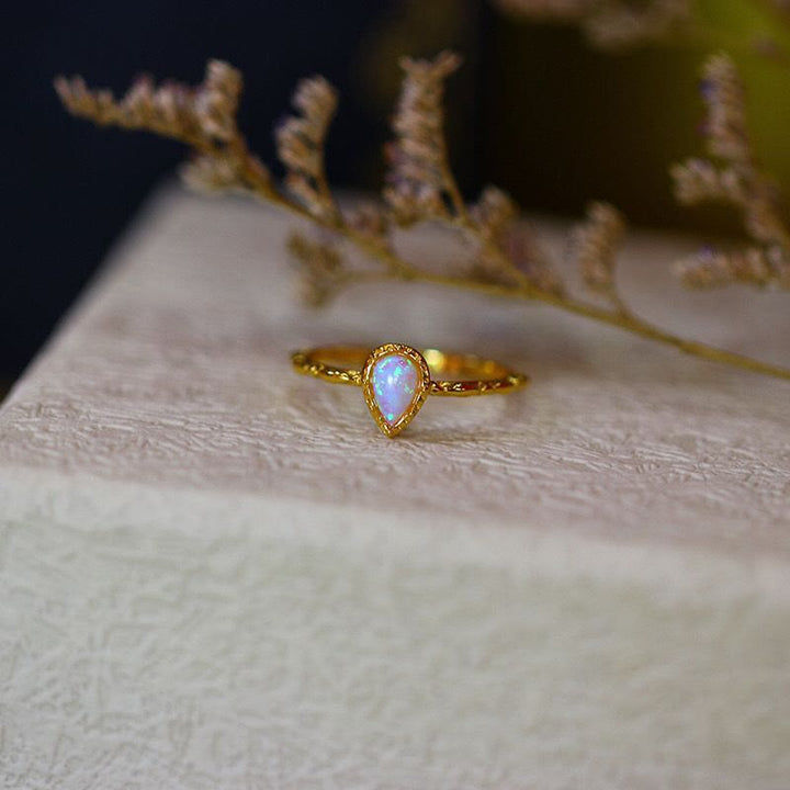 Olivenorma "Water Drop" Vintage Opal Ring
