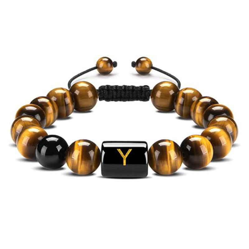 Tiger Eye Letter Protection Bracelet