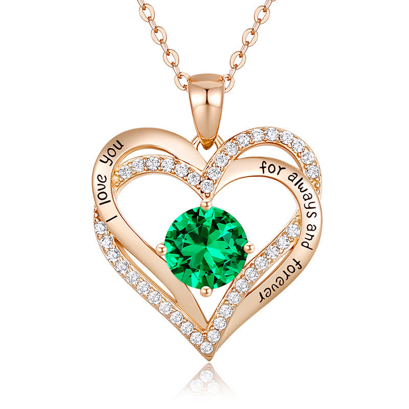 Olivenorma "I Love You Always and Forever" – Forever Love Birthstone Heart Necklace - image 33