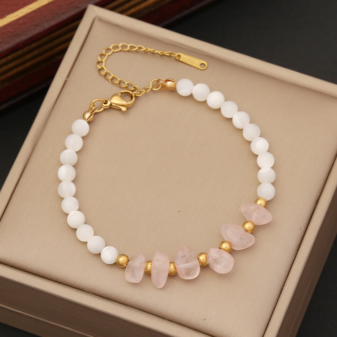 Olivenorma Natural Irregular Stone & Shell Jewelry Bracelet