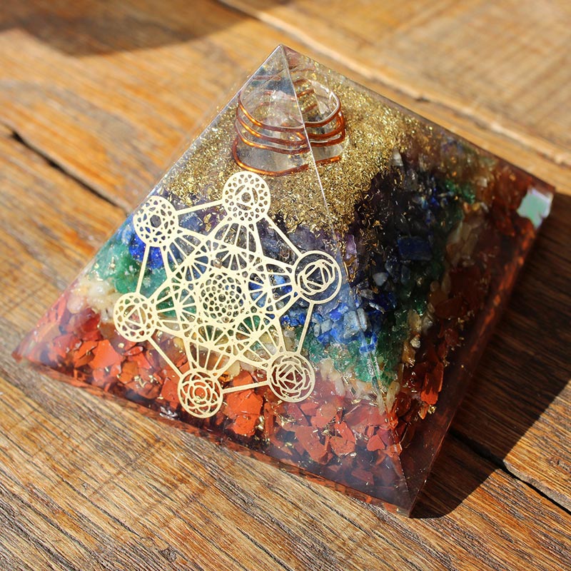 Olivenorma Chakra Metatron's Cube Orgone Pyramid