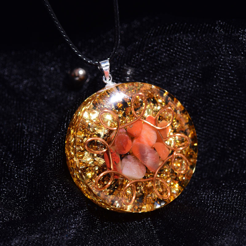 Olivenorma Red Agate Healing Necklace