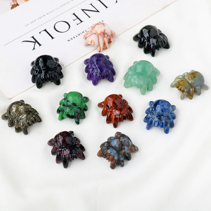 Olivenorma Natural Crystal Spider Carving Gemstone Decoration - image 0