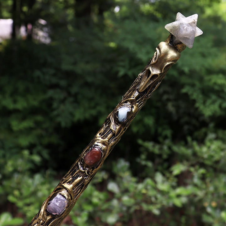 Olivenorma Natural Chakra Merkaba Crystal Wands