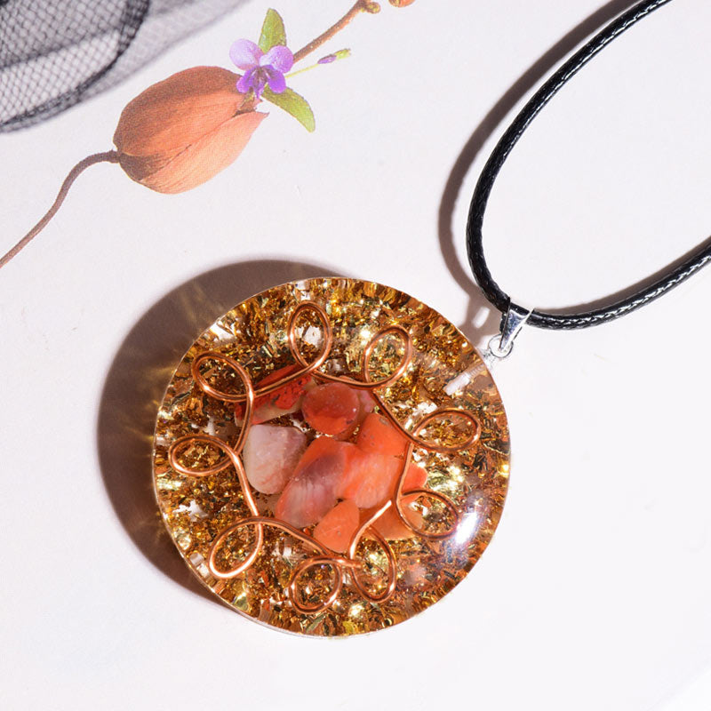 Olivenorma Red Agate Healing Necklace