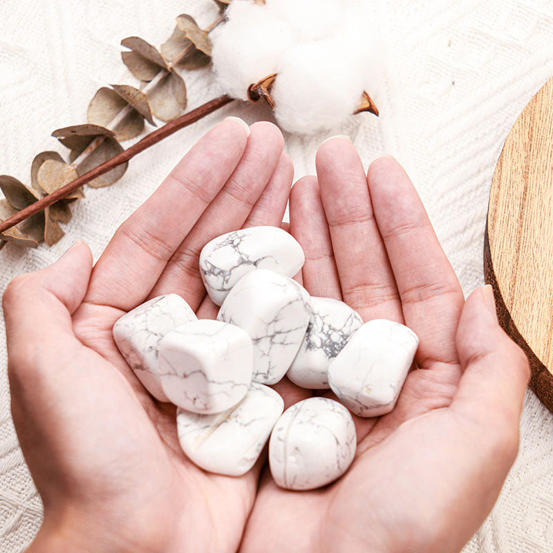 Olivenorma White Turquoise Natural Tumbled Stone Set - image 1