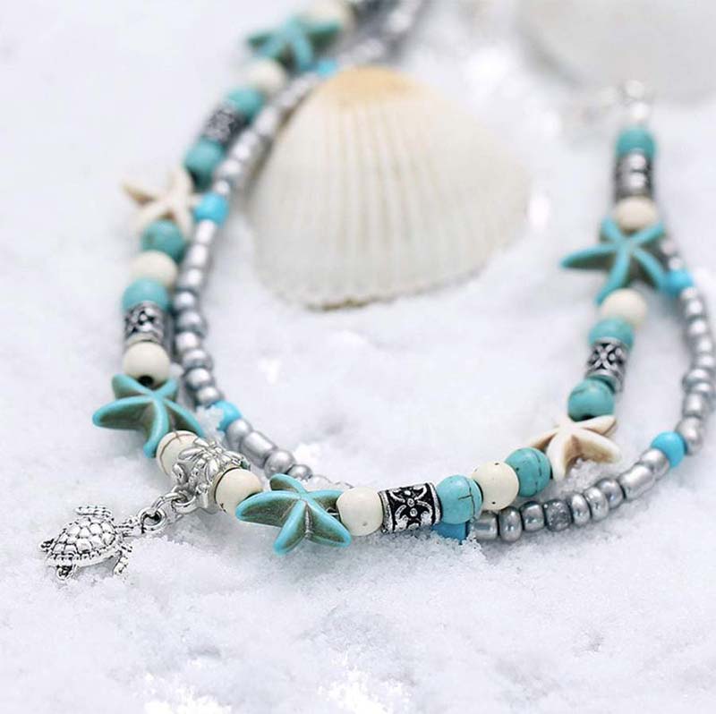 Olivenorma Turquoise Turtle Symbol Bracelet Anklet