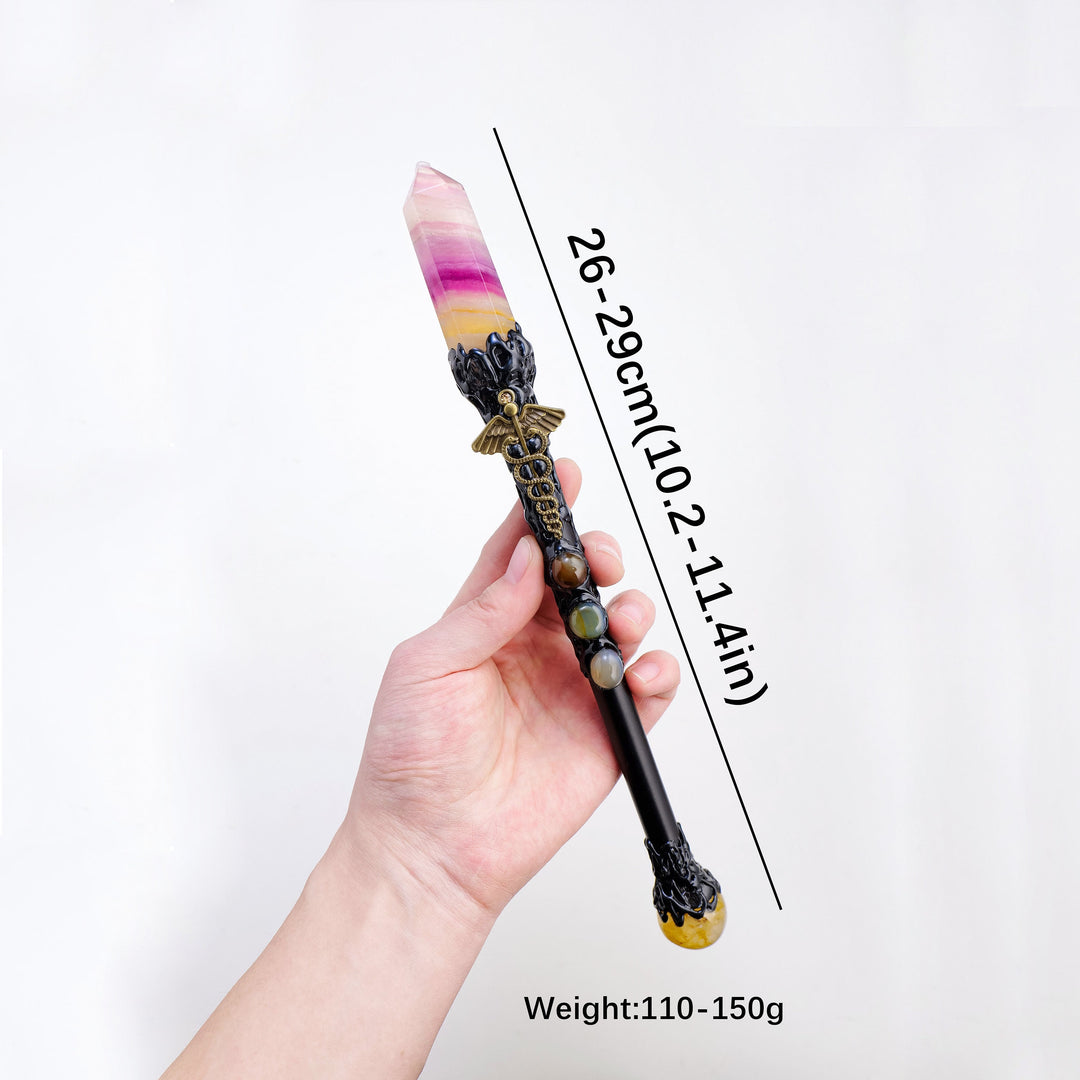 Olivenorma Natural Stone Magic Column Cosplay Halloween Crystal Wands