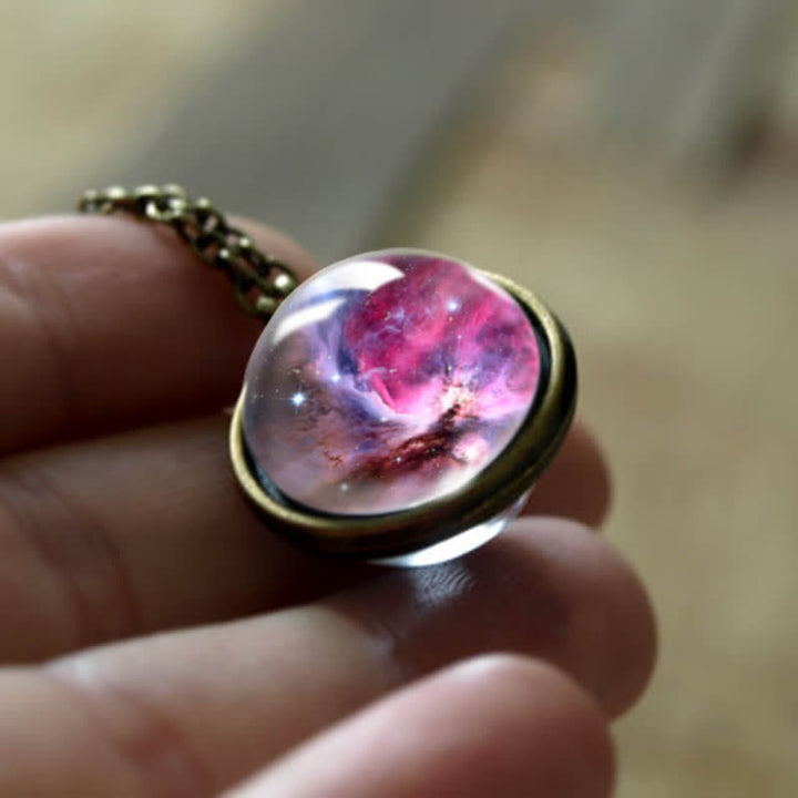 Olivenorma Vast Universe Galaxy Necklace - Pink Planet - image 6