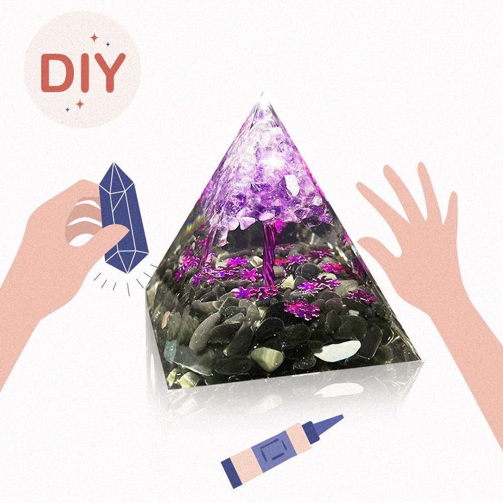 DIY🌟: Spiritual Potential Tree Of Life Orgone Pyramid (Material package)