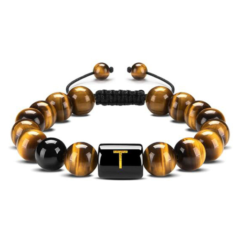 Tiger Eye Letter Protection Bracelet