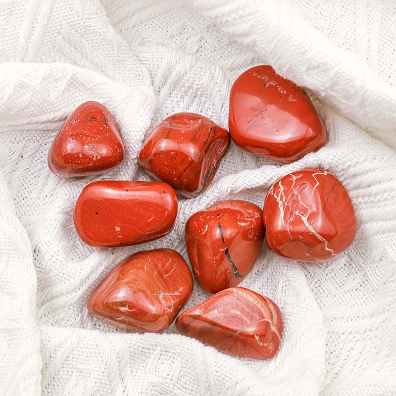 Olivenorma Red Jasper Natural Tumbled Stone Set