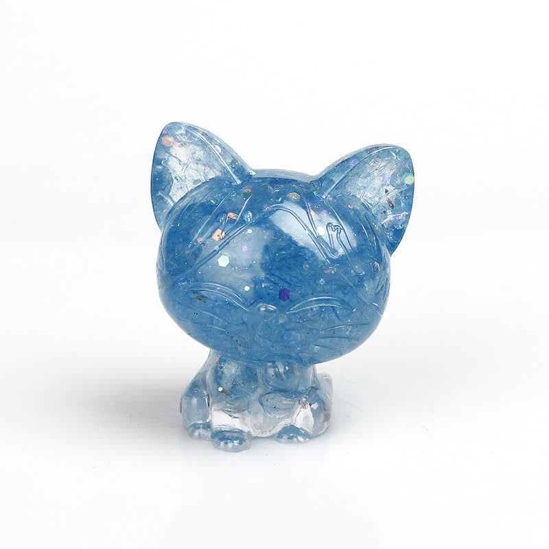 Olivenorma Natural Crystal Cat Gemstone Decoration