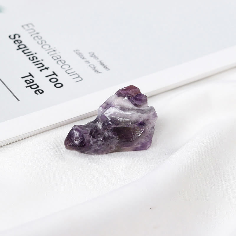 Olivenorma 1.5Inch Crystal Dragon Skull Statue Gemstone Decoration - Amethyst - image 24