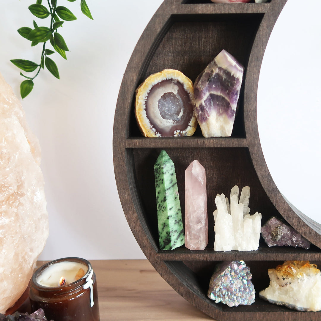 Olivenorma Handcrafted Moon Crystal  Shelf