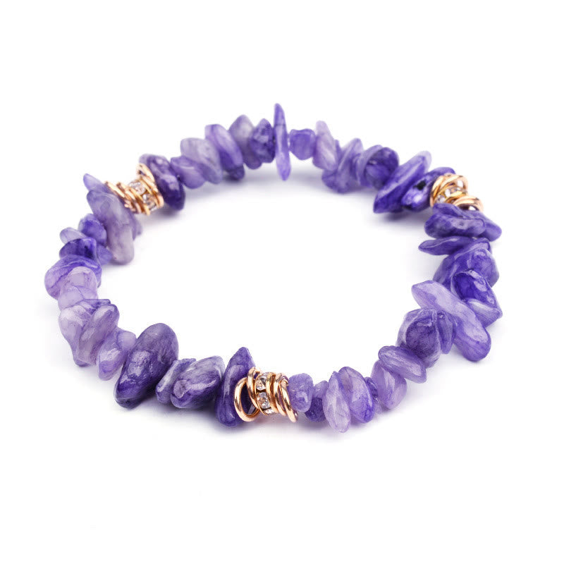 Olivenorma Irregular Stone Crystal Crushed Beads Bracelet