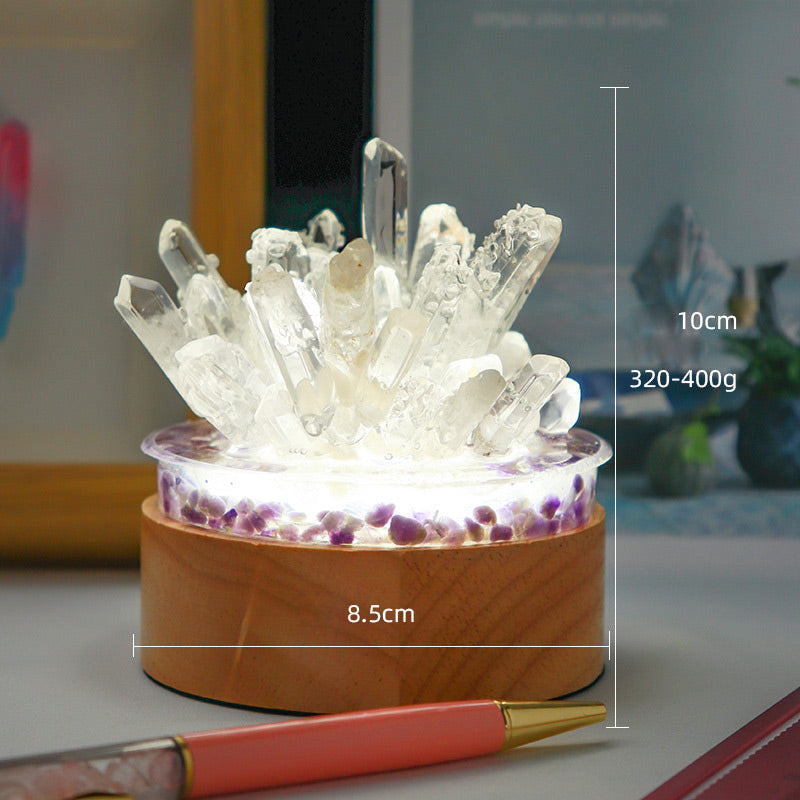 Olivenorma Natural Clear Crystal Lamp