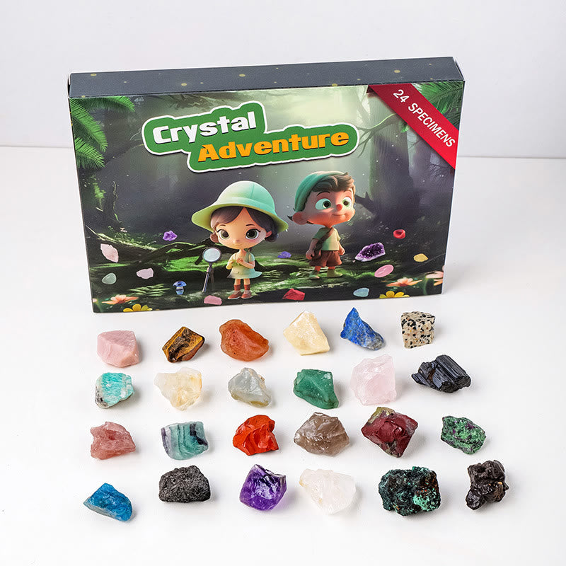 Olivenorma "Crystal Adventure" 24 Days Crystal Advent Calendar 2026 Natural Stone - 24 Pieces Raw Stone - image 0