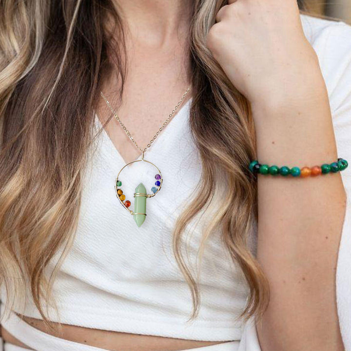 Olivenorma Chakra Orgone Color Swirl Necklace