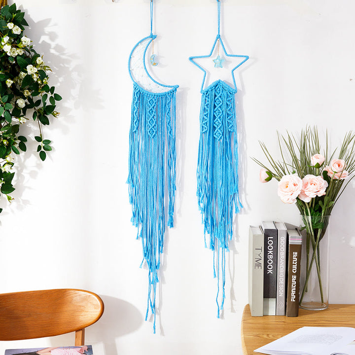 Olivenorma Star Moon Macrame Tassel Dream Catcher