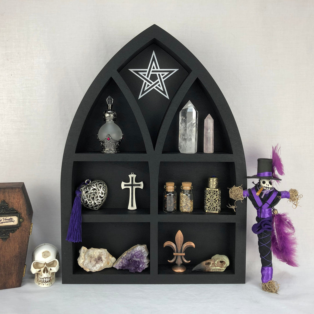 Olivenorma Gothic Arch Apothecary Crystal Shelf