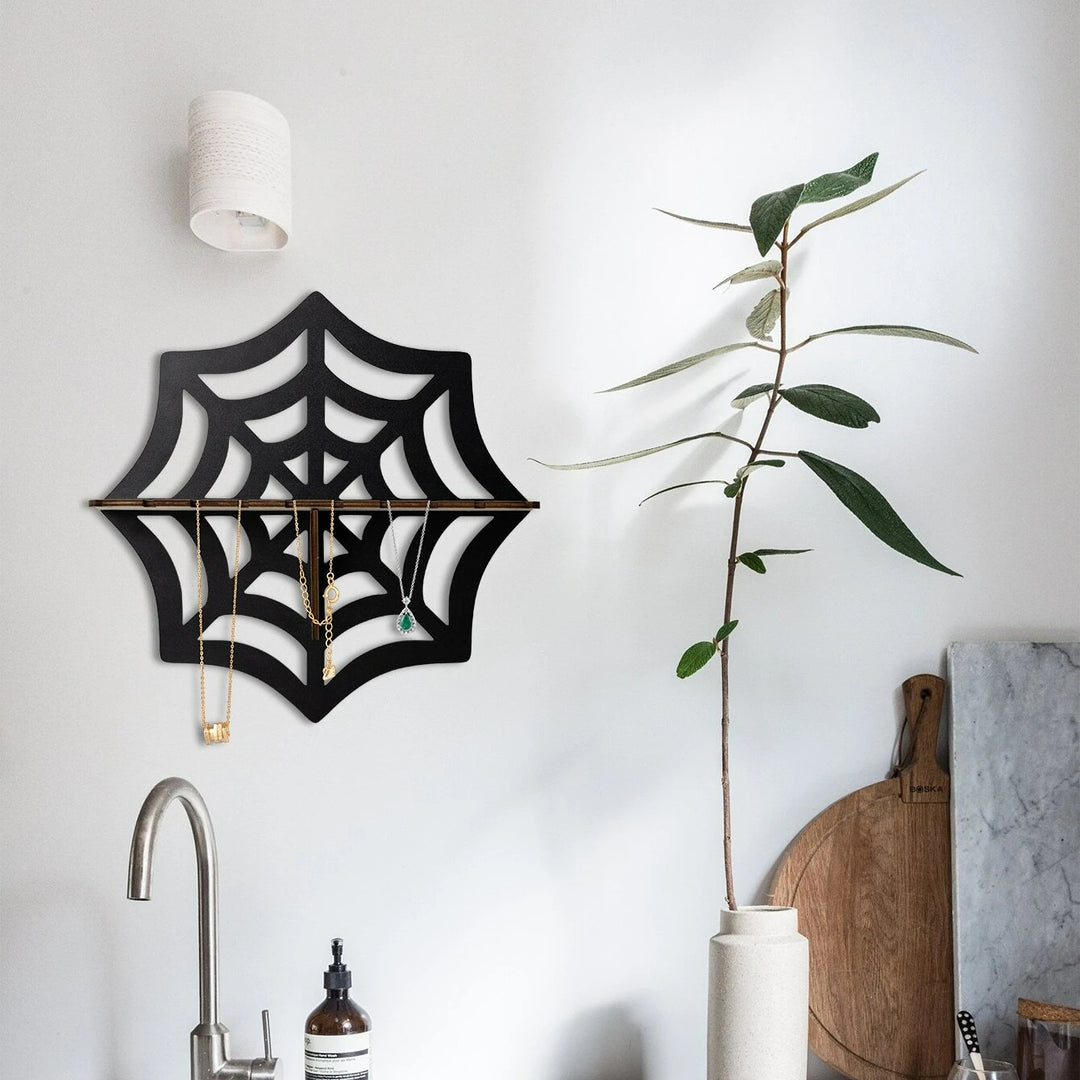 Olivenorma Spider Wood Display Candle Holder Crystal Shelf