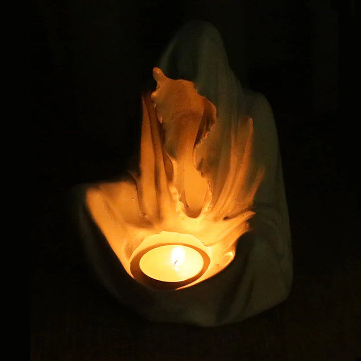 Olivenorma Ghostly Wizard Candlestick Resin Decoration Candle Holder