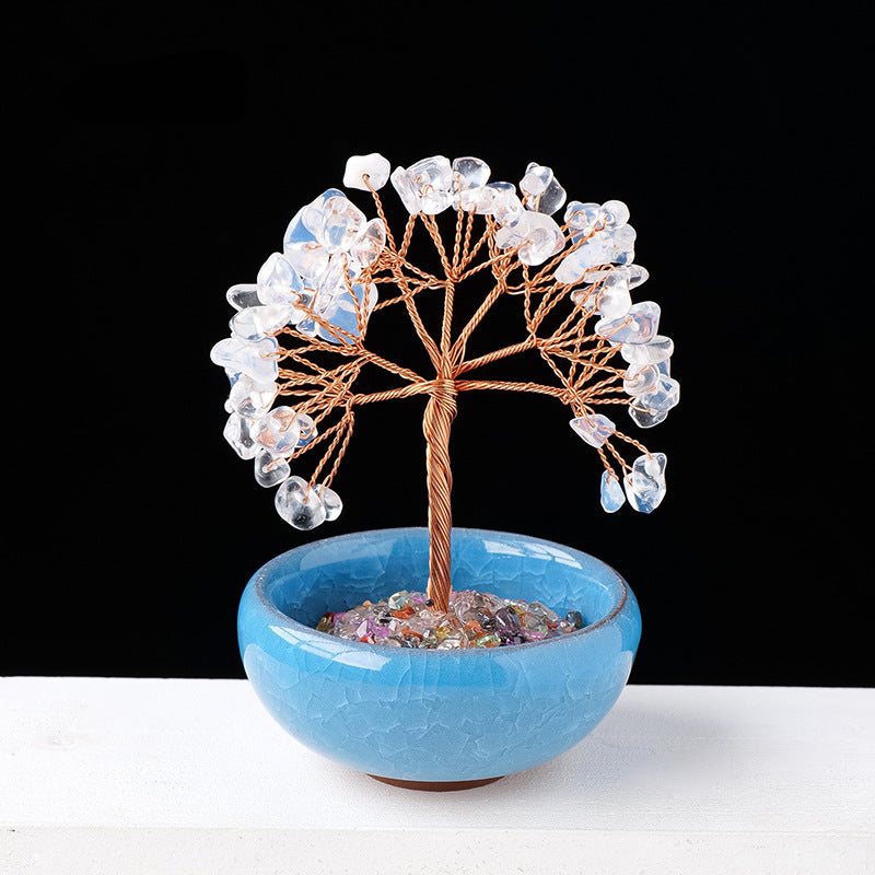 Olivenorma Gravel Crystal Gemstone Home Decoration Feng Shui Tree