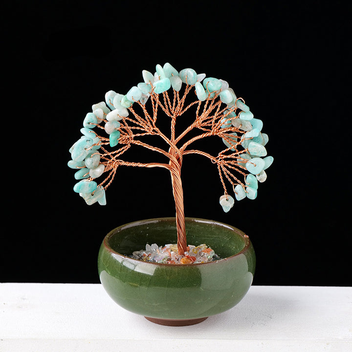 Olivenorma Gravel Crystal Gemstone Home Decoration Feng Shui Tree