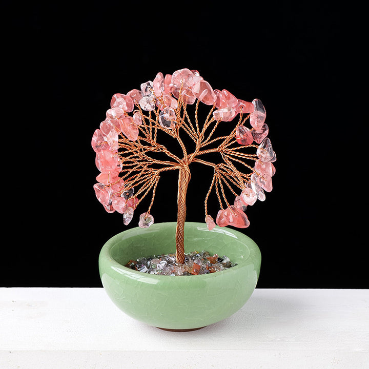 Olivenorma Gravel Crystal Gemstone Home Decoration Feng Shui Tree