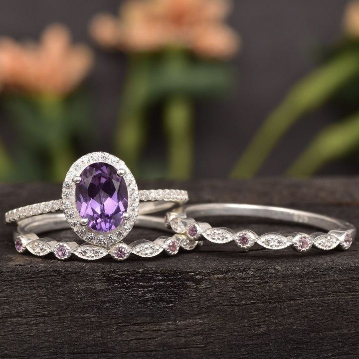 FREE Today: Alexandrite & Emerald 3 - piece Ring - image 9