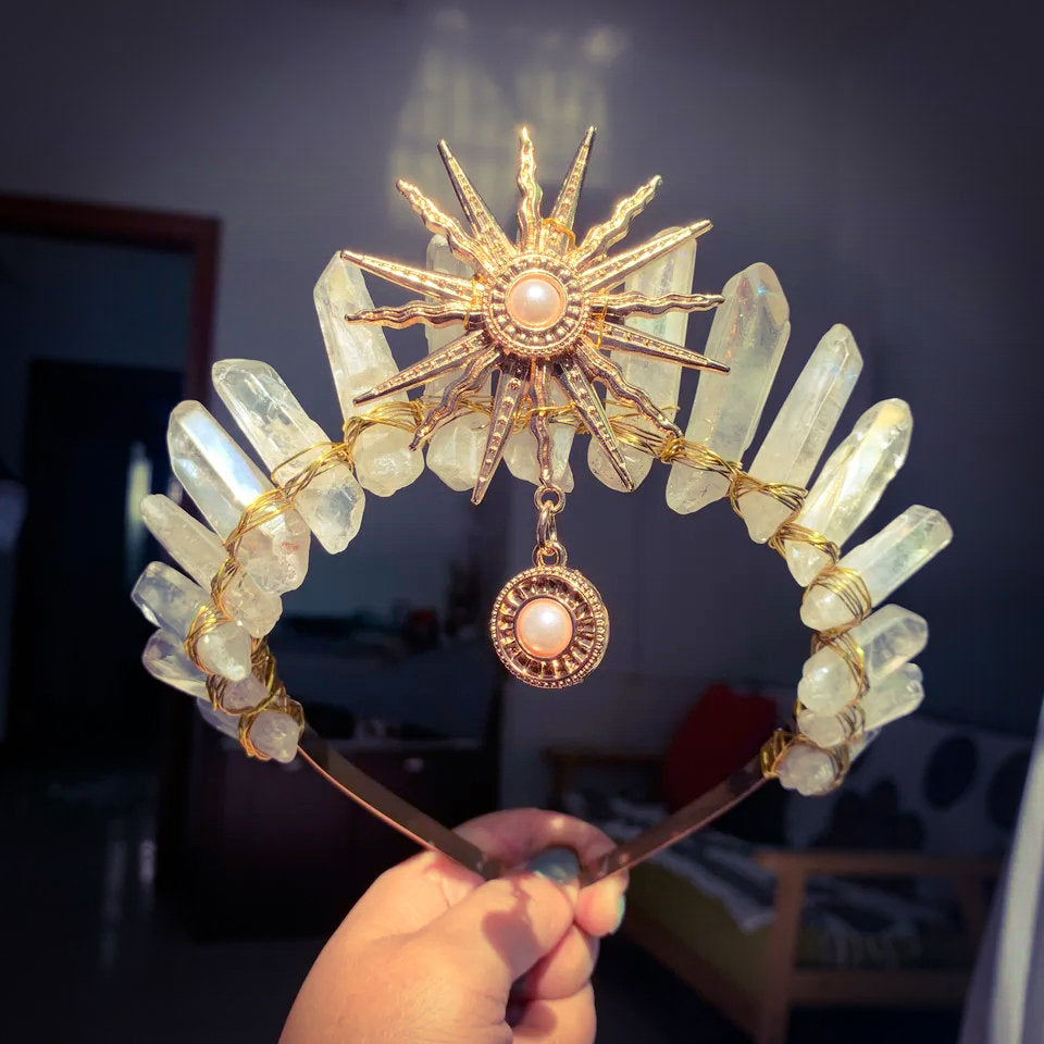 Olivenorma Sun Goddes Tiara Wedding Crystal Crown