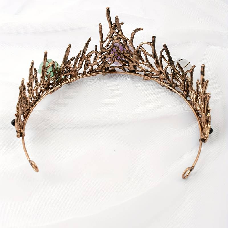 Olivenorma "Elf Princess" Natural Stone Tangled Vines Crystal Crown