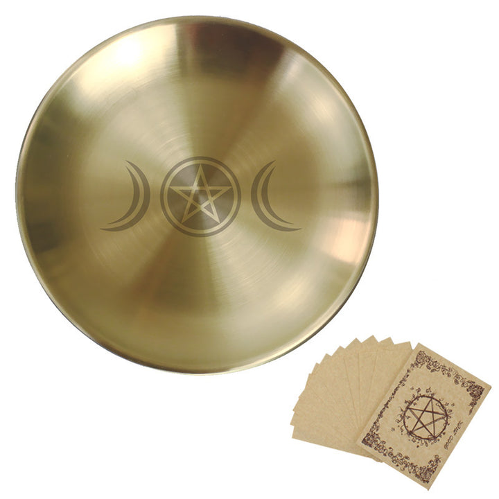 Olivenorma Three Phase Moon Pentagram Stainless Steel Holy Plate