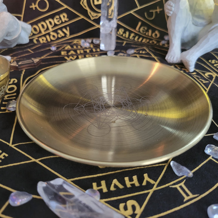 Olivenorma Three Phase Moon Pentagram Stainless Steel Holy Plate