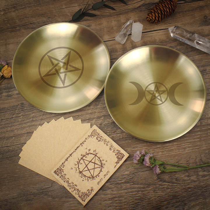 Olivenorma Three Phase Moon Pentagram Stainless Steel Holy Plate