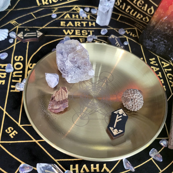 Olivenorma Three Phase Moon Pentagram Stainless Steel Holy Plate