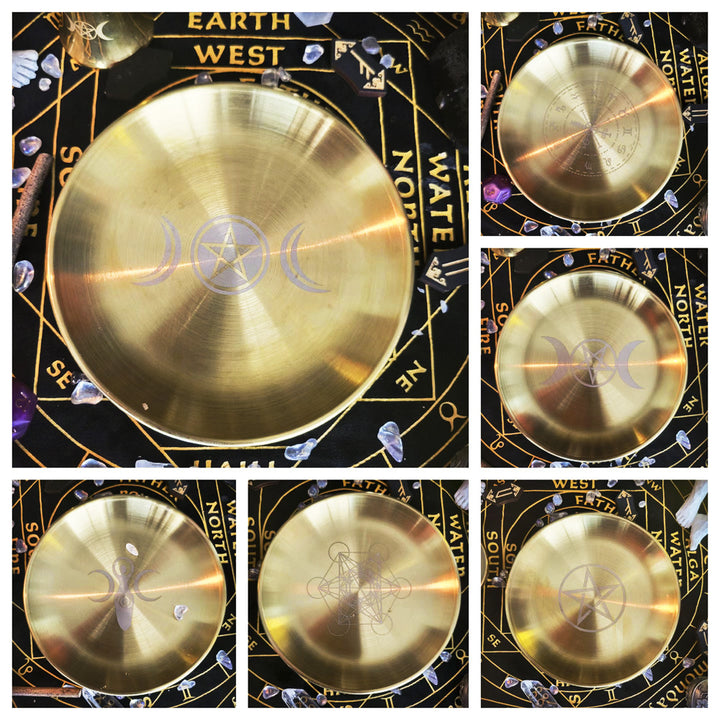 Olivenorma Three Phase Moon Pentagram Stainless Steel Holy Plate