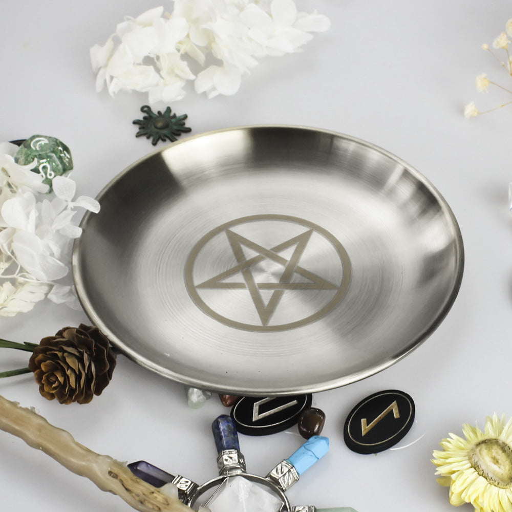  Olivenorma Phase Moon Pentagram Stainless Steel Holy Plate - image 3