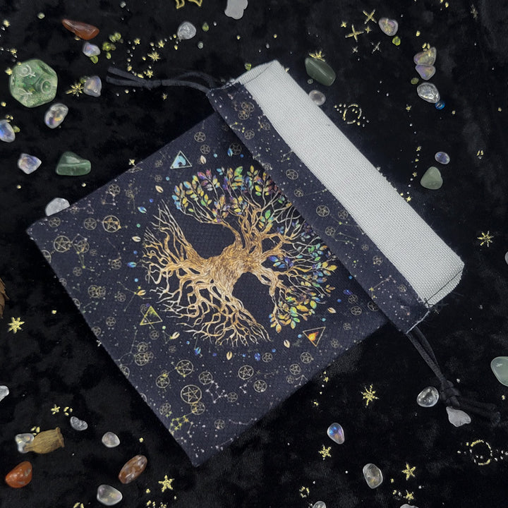 Olivenorma Tree Of Life Velvet Crystal Storage Bag