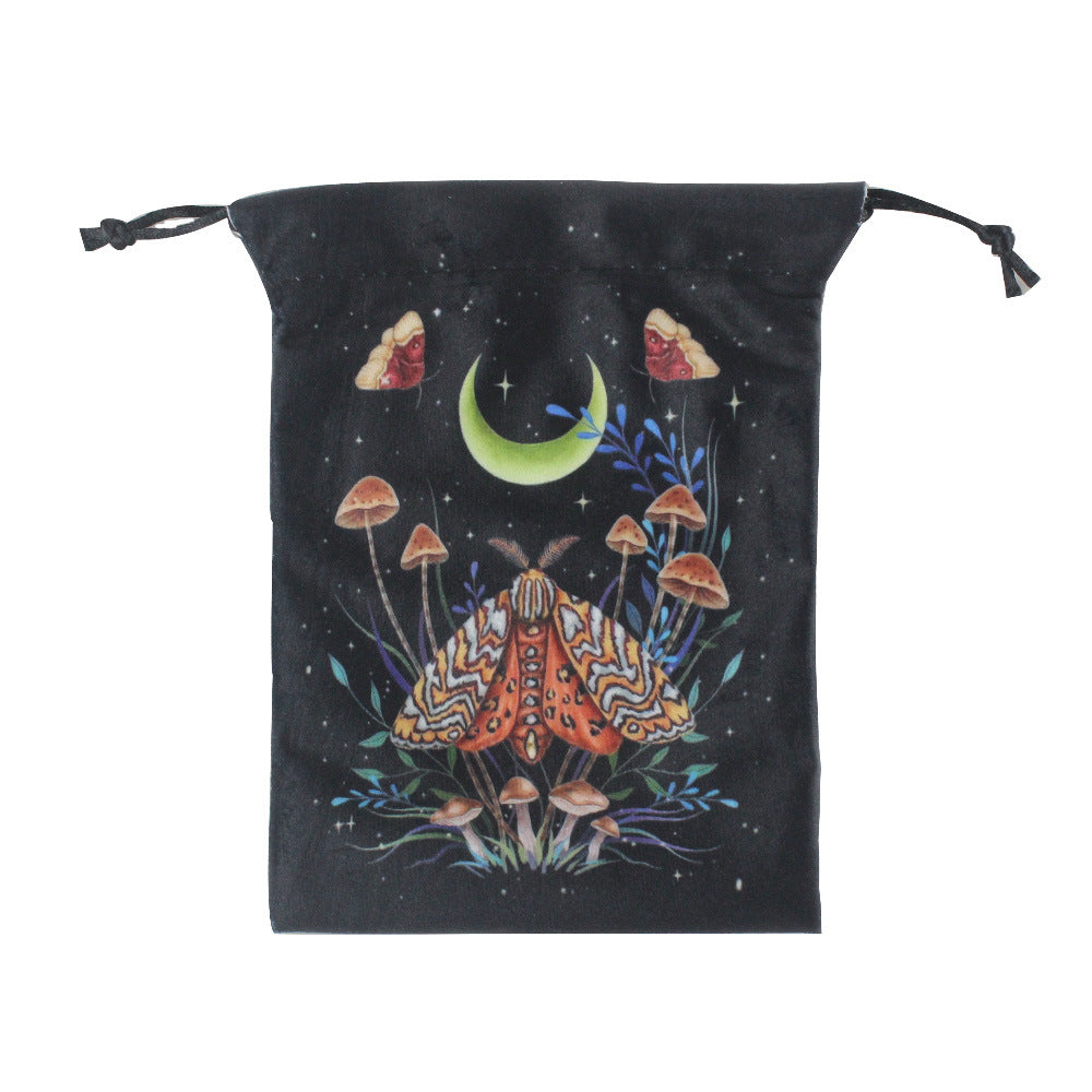 Olivenorma Moth Butterfly Velvet Crystal Storage Bag - Spotted Moth & Moon - Set of 3 PCS - image 7