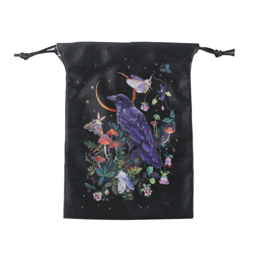 Olivenorma Moth Butterfly Velvet Crystal Storage Bag - Purple Robin & Moon - Set of 3 PCS - image 8