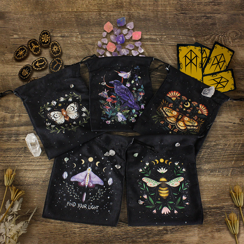 Olivenorma Moth Butterfly Velvet Crystal Storage Bag - image 1