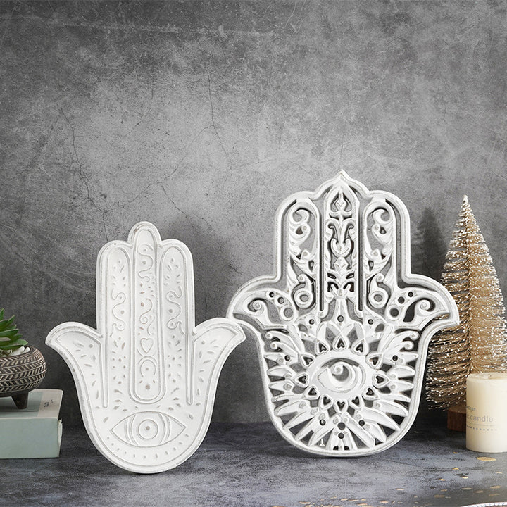 Olivenorma White Hamsa Wall Decoration